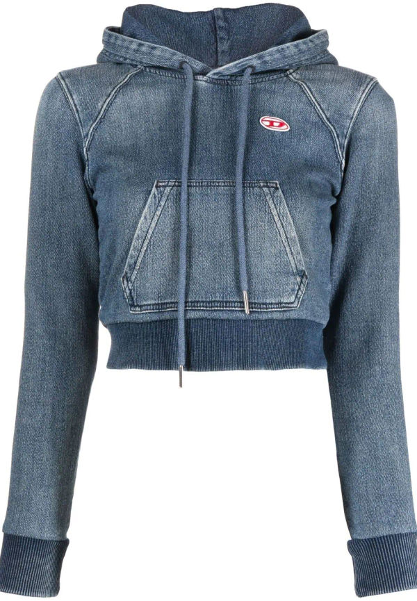 Diesel kort hoodie - Blå