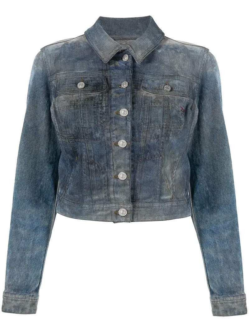 Diesel kort jeansjacka - Blå
