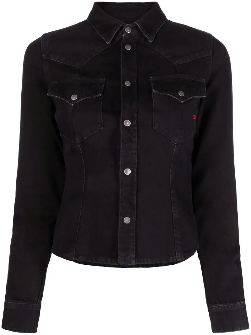 Diesel kort jeansjacka - Svart
