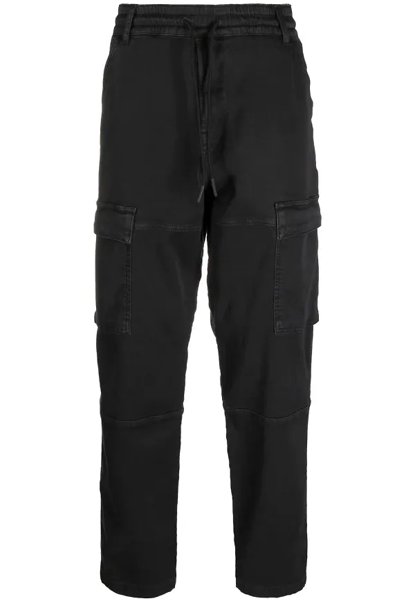 Diesel Krooley avsmalnande joggjeans - Svart