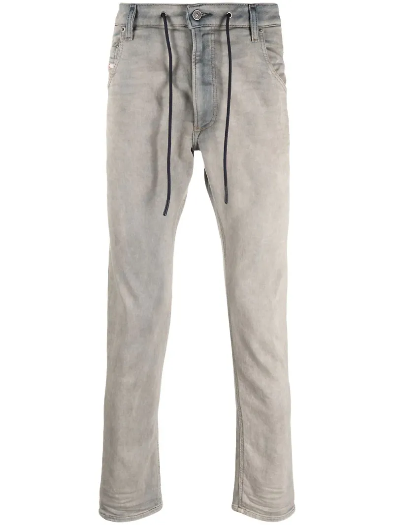 Diesel Krooley tapered-jeans med dragsko - Blå