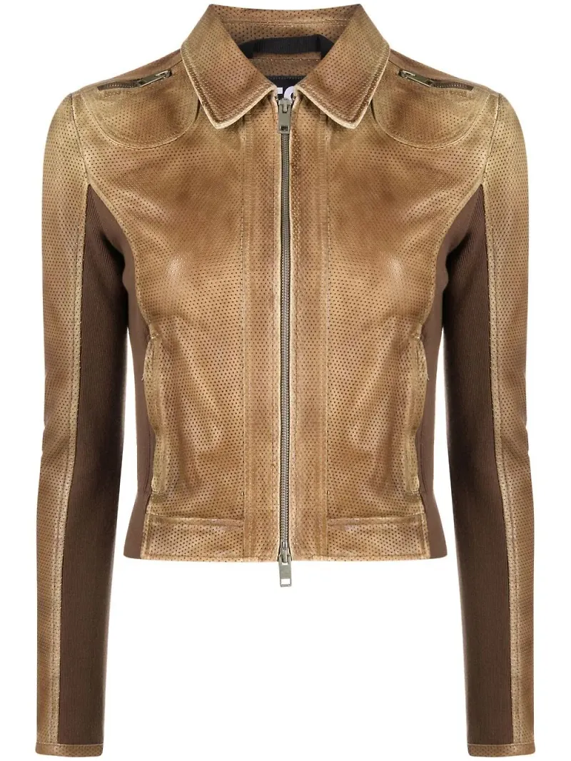 Diesel L-Tady bikerjacka - Brun