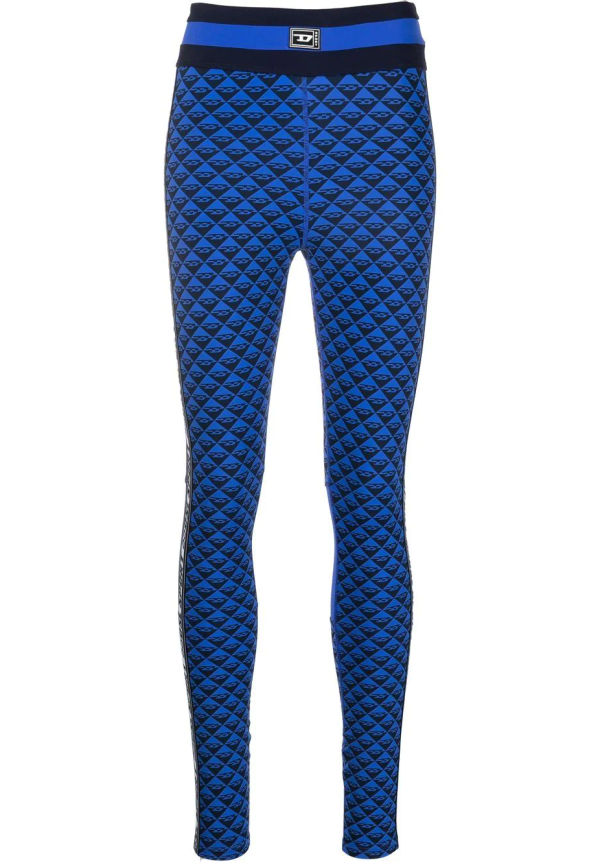 Diesel leggings med broderad logotyp - Blå