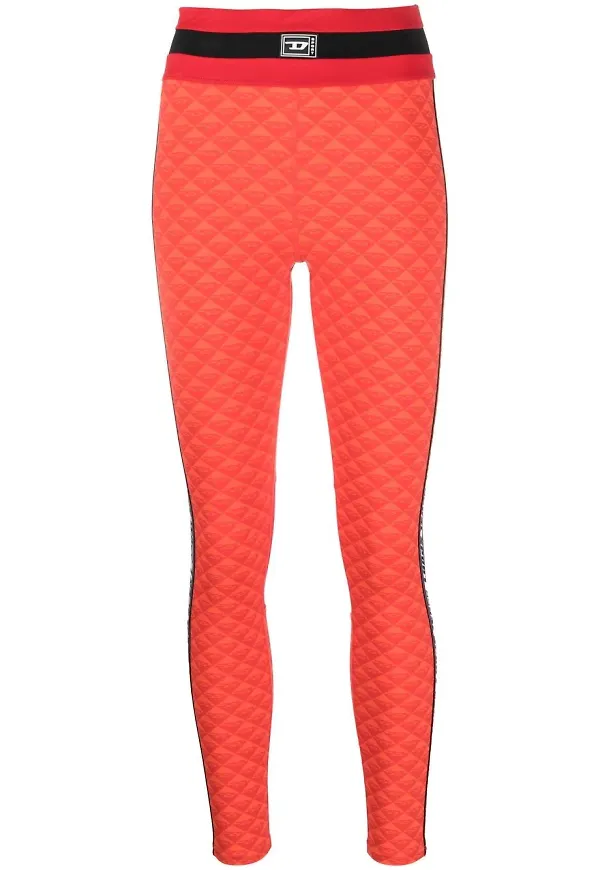 Diesel leggings med hög midja - Röd