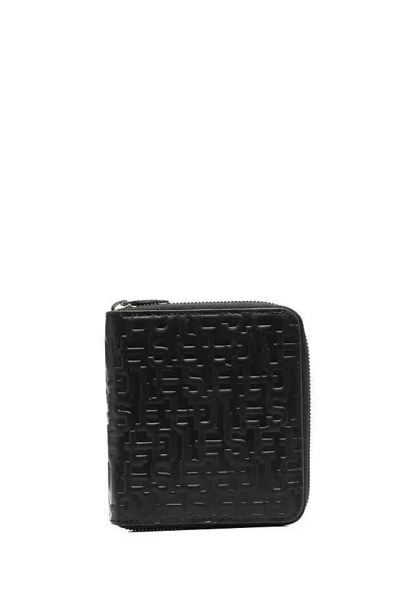 Diesel logo-embossed zip-fastening wallet - Svart