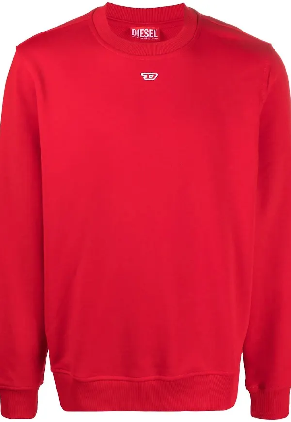 Diesel logo-patch detail sweatshirt - Röd