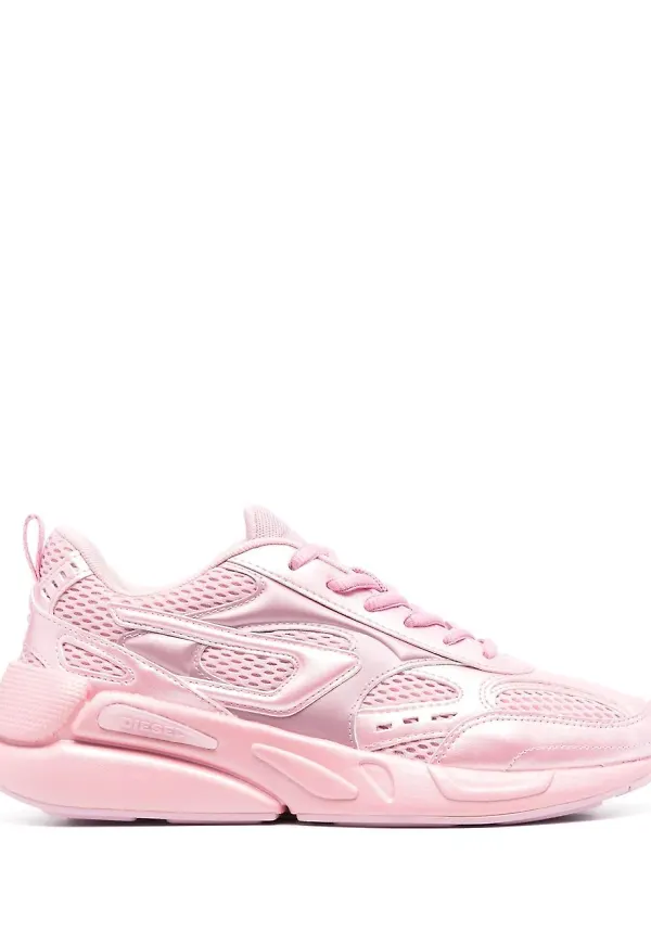 Diesel logo-patch low-top sneakers - Rosa