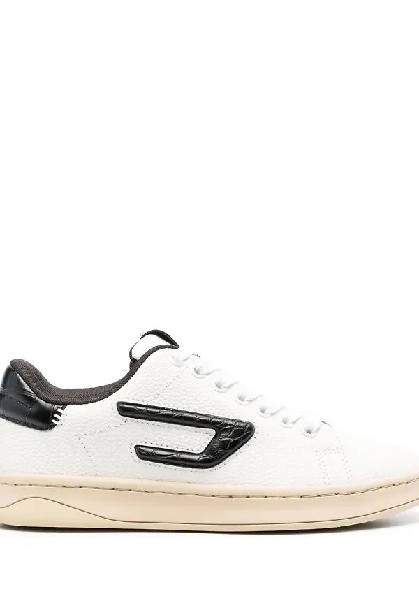 Diesel logo-patch low-top sneakers - Vit