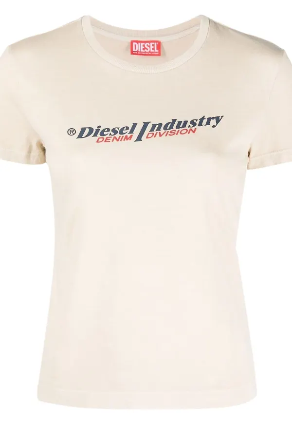 Diesel logo-print shirt-sleeve T-shirt - Neutral