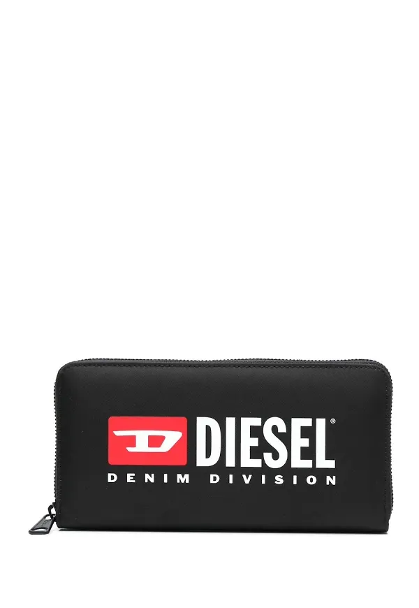 Diesel logo-print wallet - Svart
