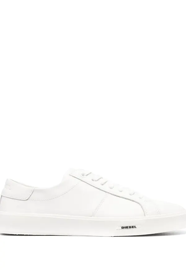 Diesel låga lädersneakers - Vit