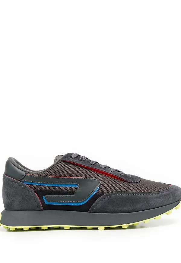 Diesel låga sneakers med panel - Grå