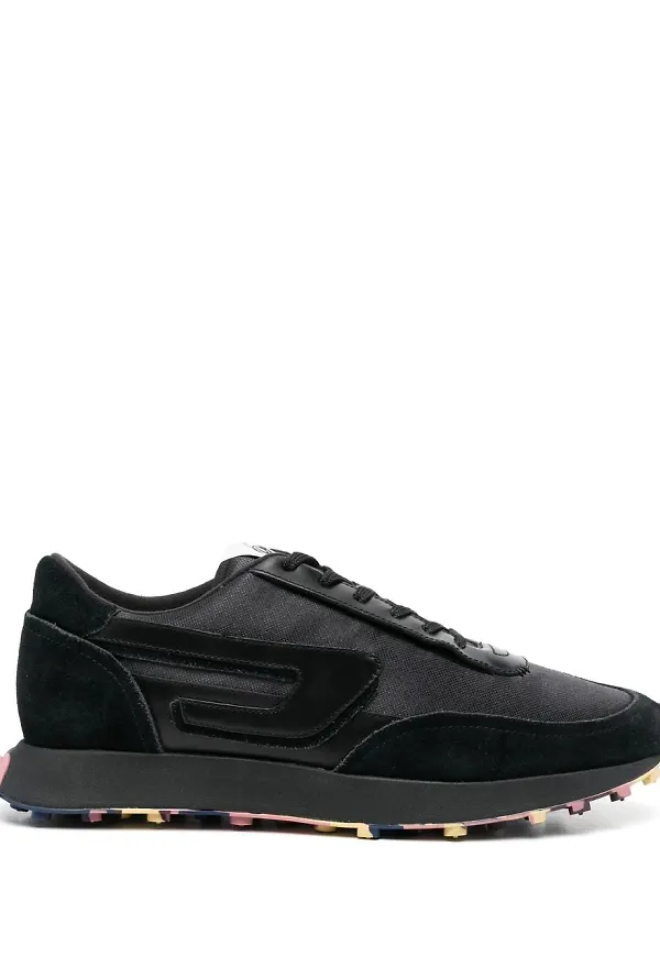 Diesel låga sneakers med panel - Svart