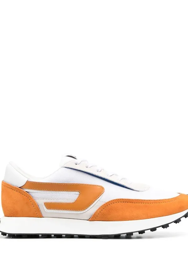 Diesel låga sneakers med panel - Vit