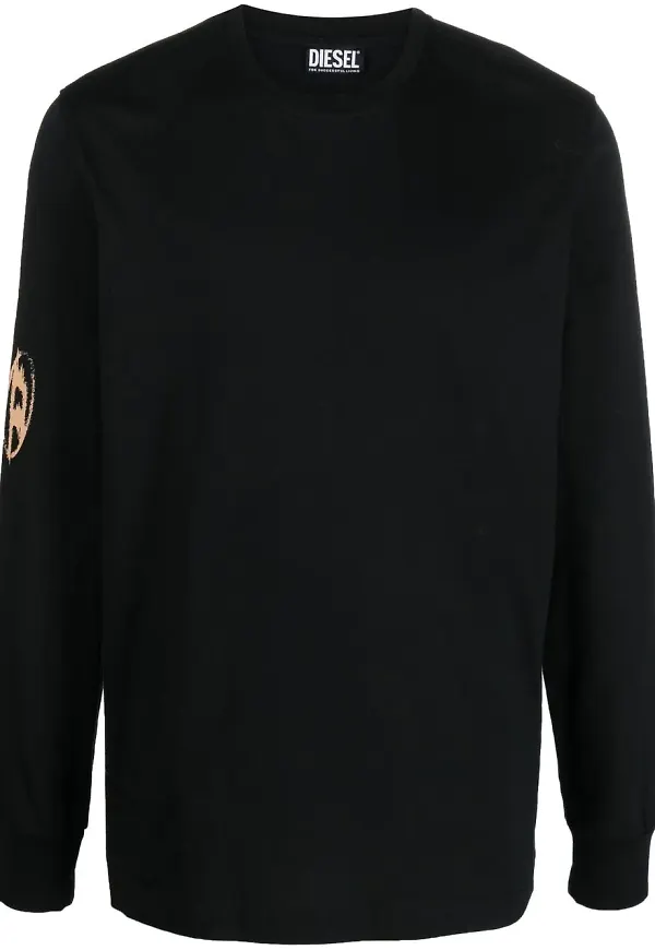 Diesel långärmad sweatshirt med tryck - Blå