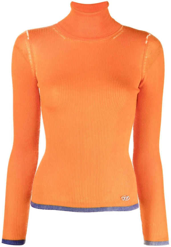 Diesel M-Aribelle ribbstickad tröja - Orange
