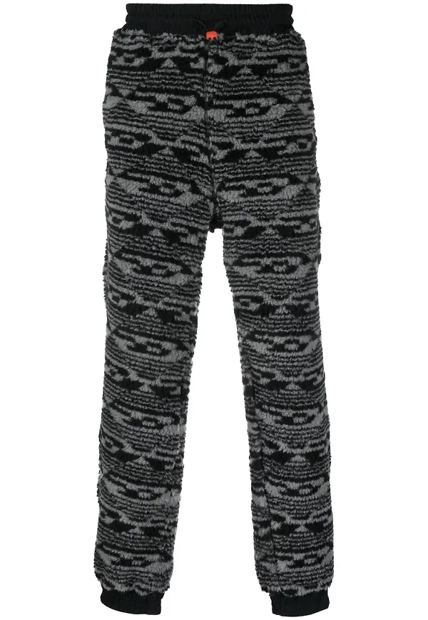 Diesel mjukisbyxor med monogram - Svart