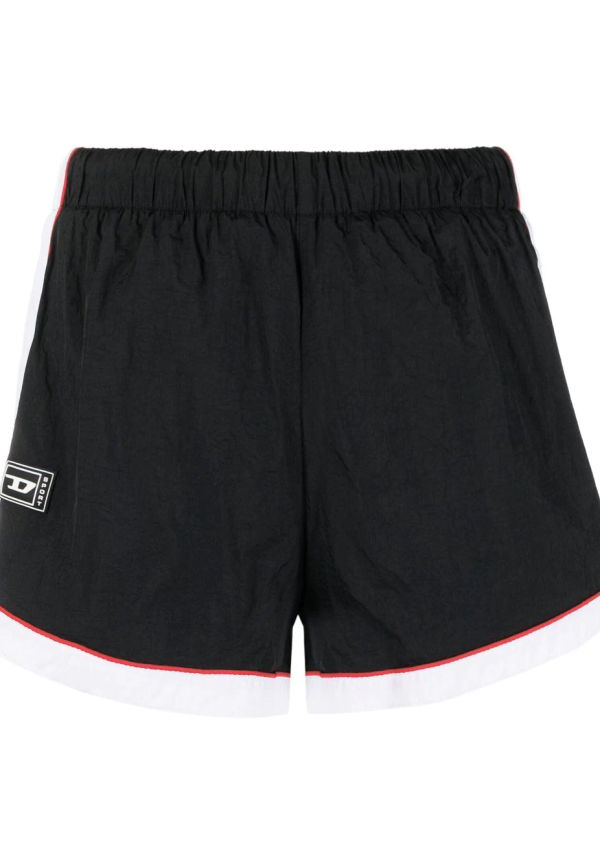 Diesel mjukisshorts med logotypmärke - Svart