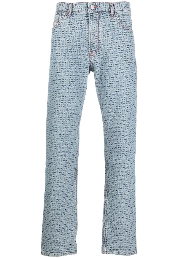 Diesel mönstrade jeans - Blå