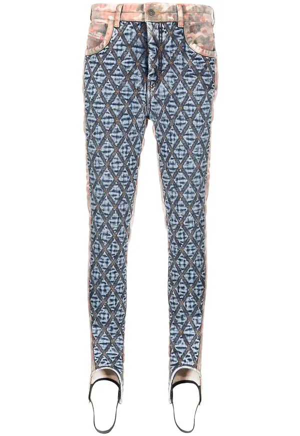 Diesel mönstrade jeans - Blå