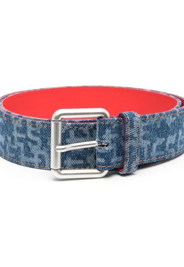 Diesel mönstrat jeansskärp - Blå