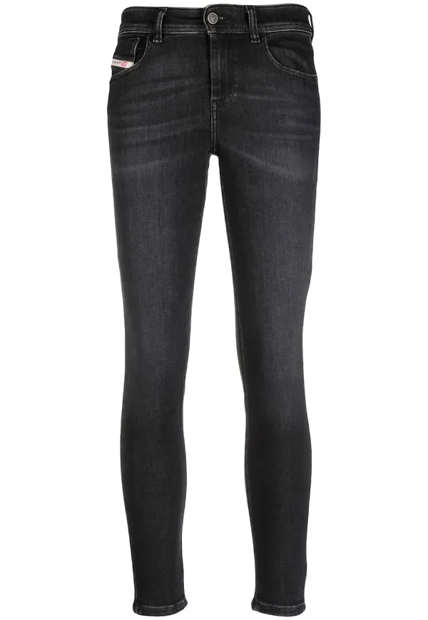Diesel mörktvättade skinny-jeans - Svart
