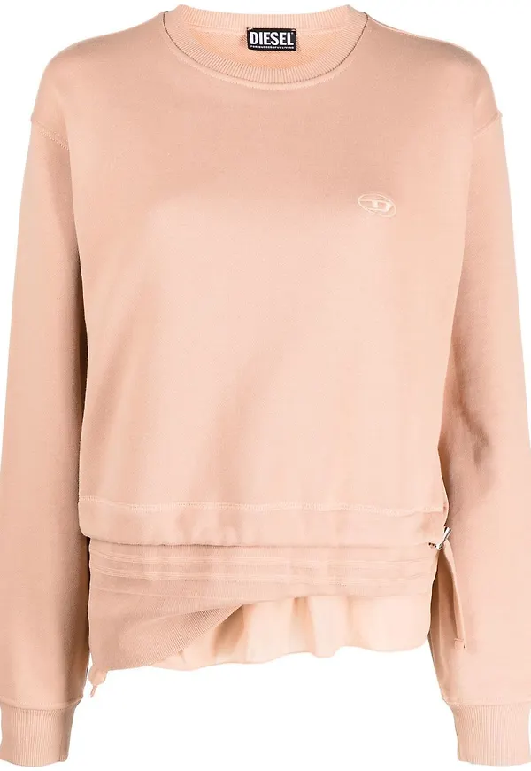 Diesel overlapping-panel asymmetric sweatshirt - Neutral
