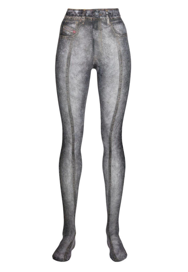 Diesel P-Koll-F2 tights med jeanseffekt - Grå
