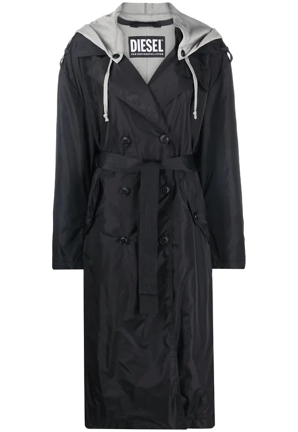 Diesel parkas med huva - Svart