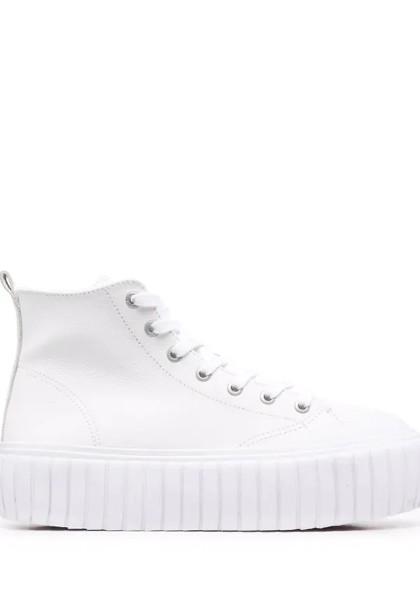 Diesel platåsneakers - Vit