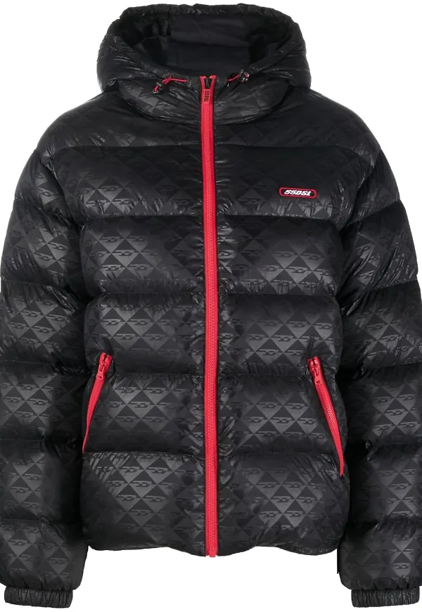 Diesel puffjacka med monogram - Svart