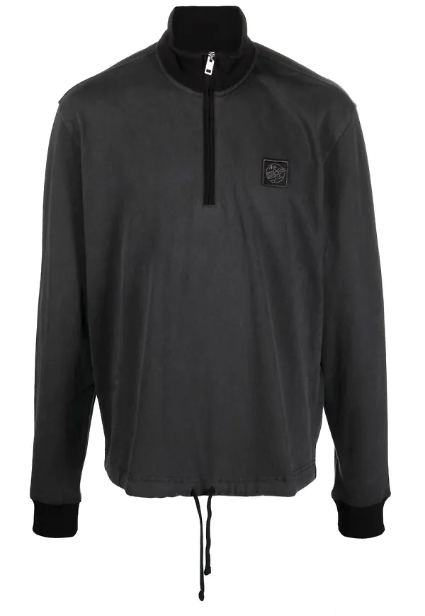 Diesel pullover med halv dragkedja - Svart