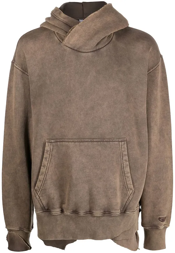 Diesel pullover med huva - Brun