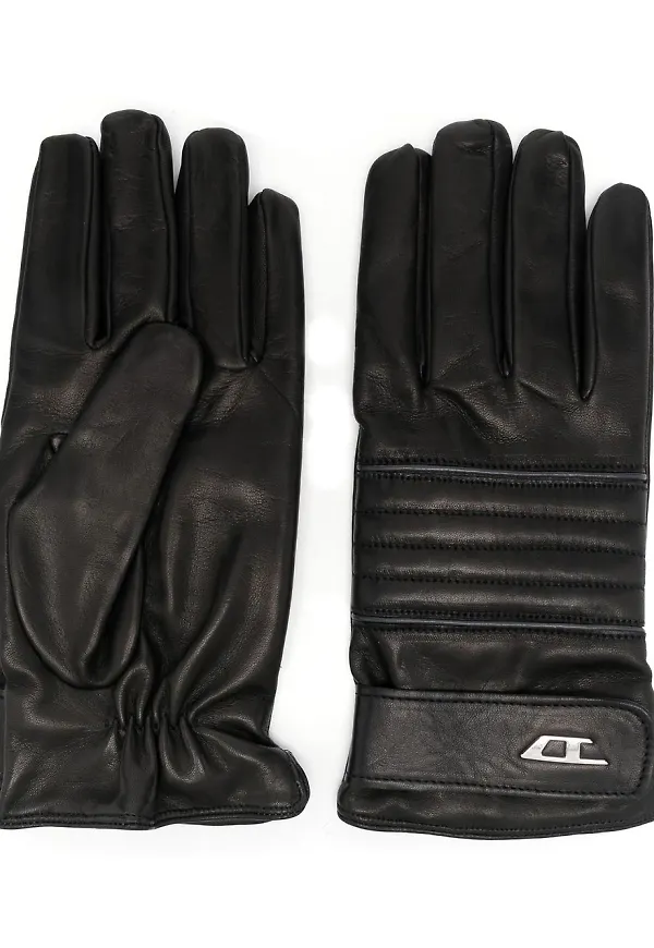 Diesel quiltade skinnhandskar - Svart