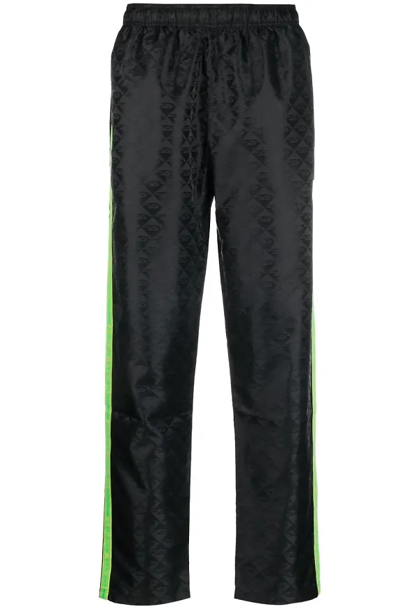 Diesel raka byxor med monogram - Svart