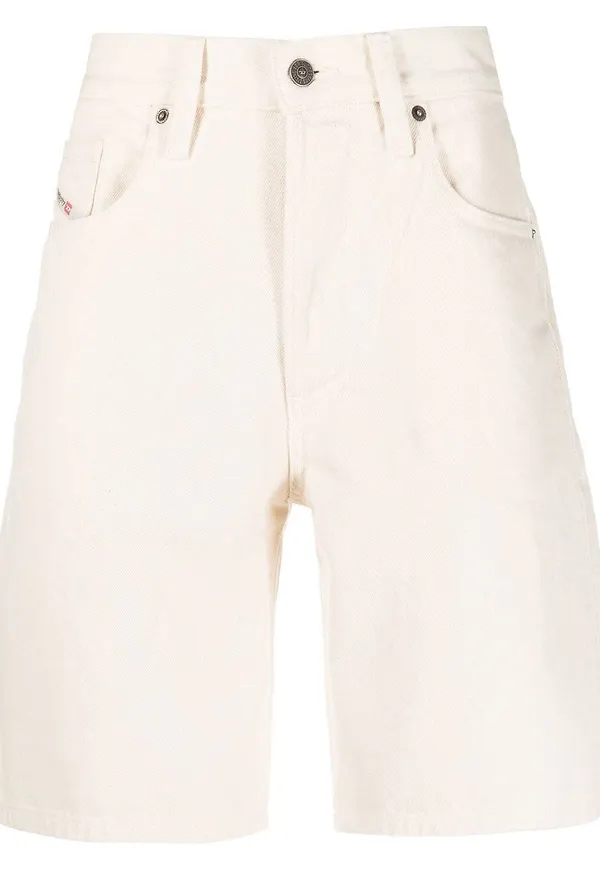 Diesel raka jeansshorts - Vit