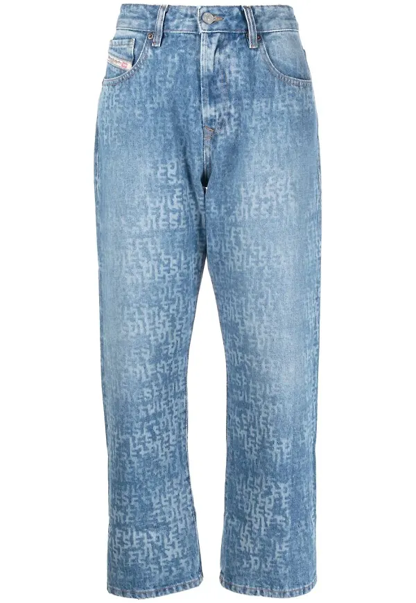 Diesel raka loose fit-jeans från 1999 - Blå