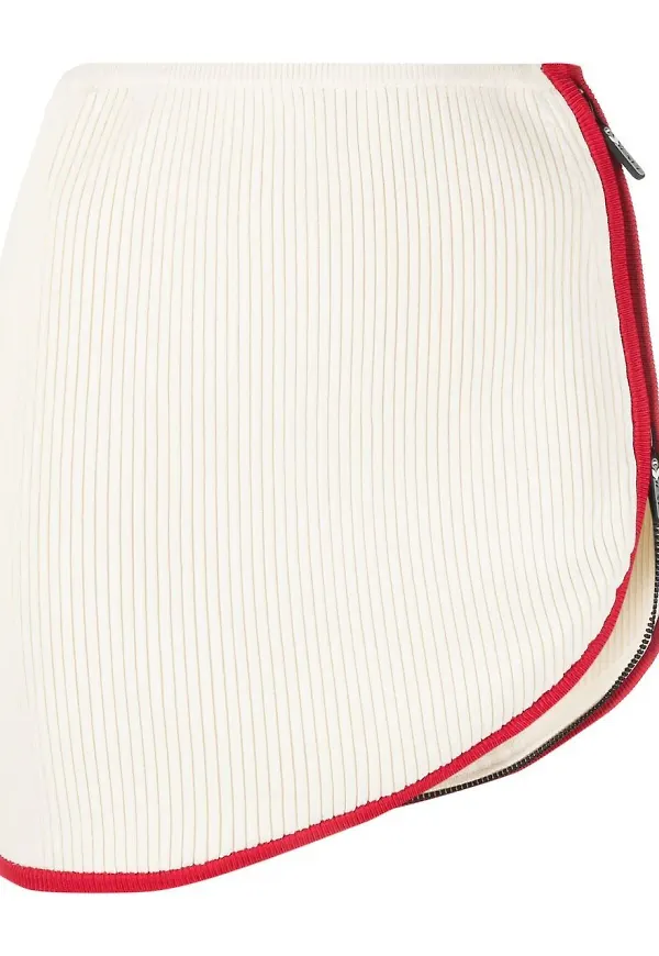 Diesel ribbstickad asymmetrisk kjol - Neutral