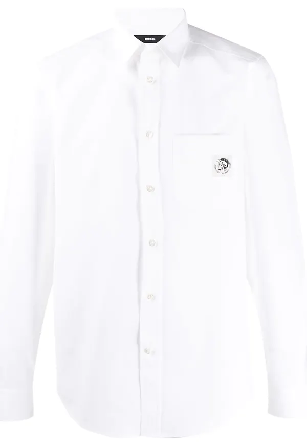 Diesel S-Bill-Pocket skjorta - Vit
