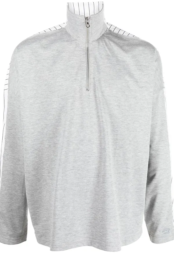 Diesel S-Gander-A sweatshirt med panel - Grå