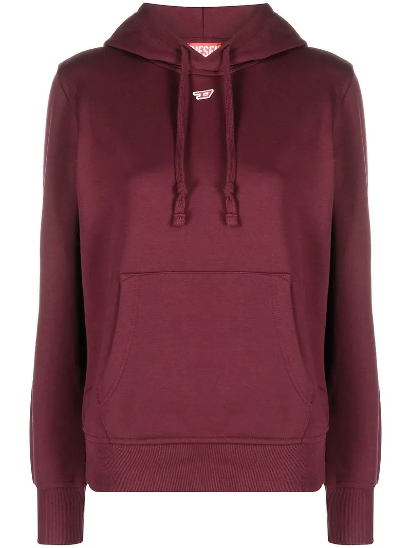 Diesel S-Ginn-Hood-D hoodie med logotyp - Lila