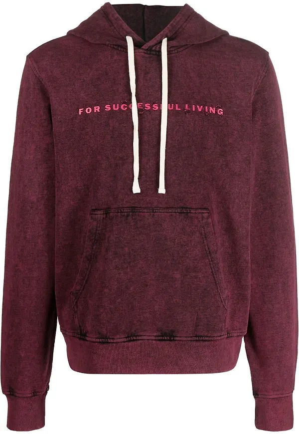 Diesel S-GINN hoodie med slitning - Rosa
