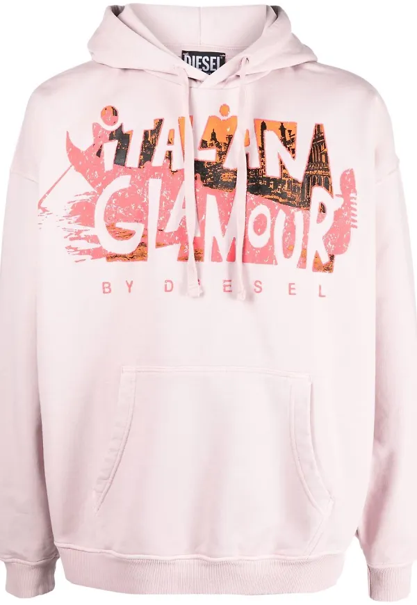 Diesel S-UMMER-D1 hoodie - Rosa