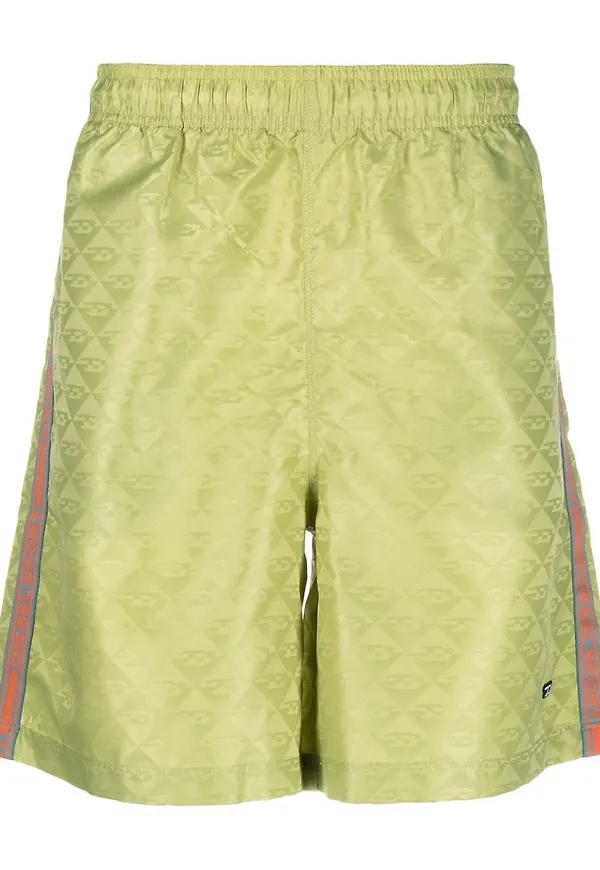 Diesel shorts med randdetalj - Grön