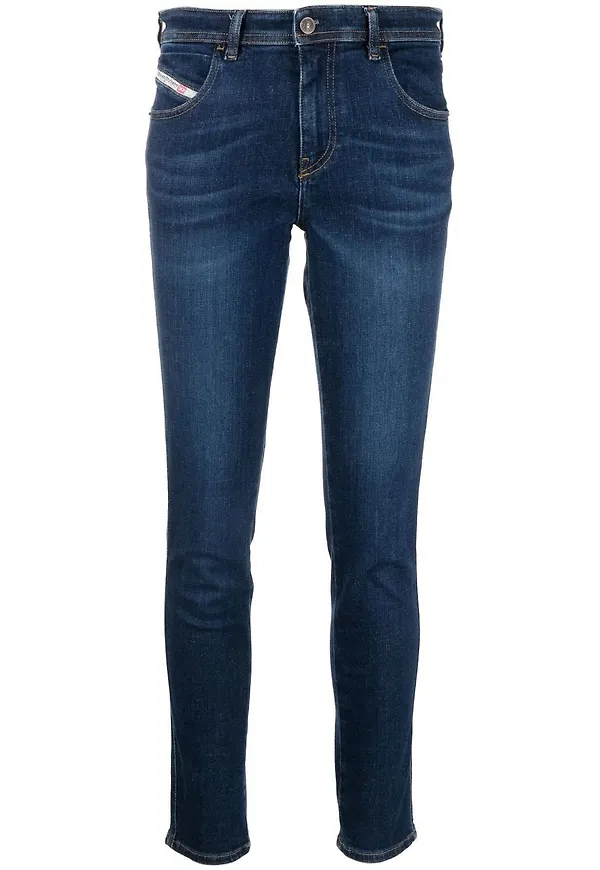 Diesel skinny-jeans med hög midja - Blå