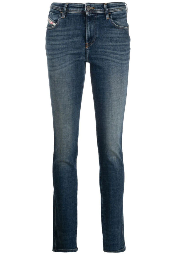 Diesel skinny-jeans med hög midja - Blå