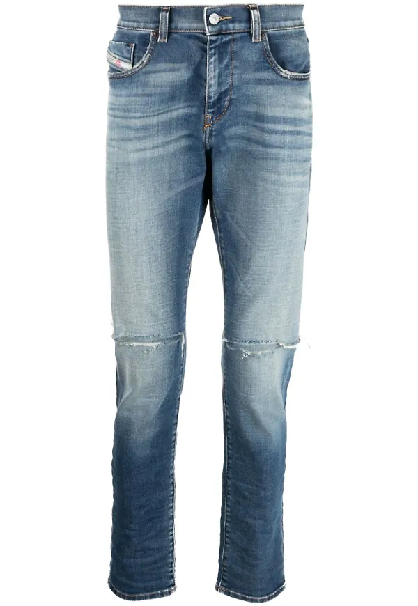 Diesel skinny-jeans med låg midja - Blå
