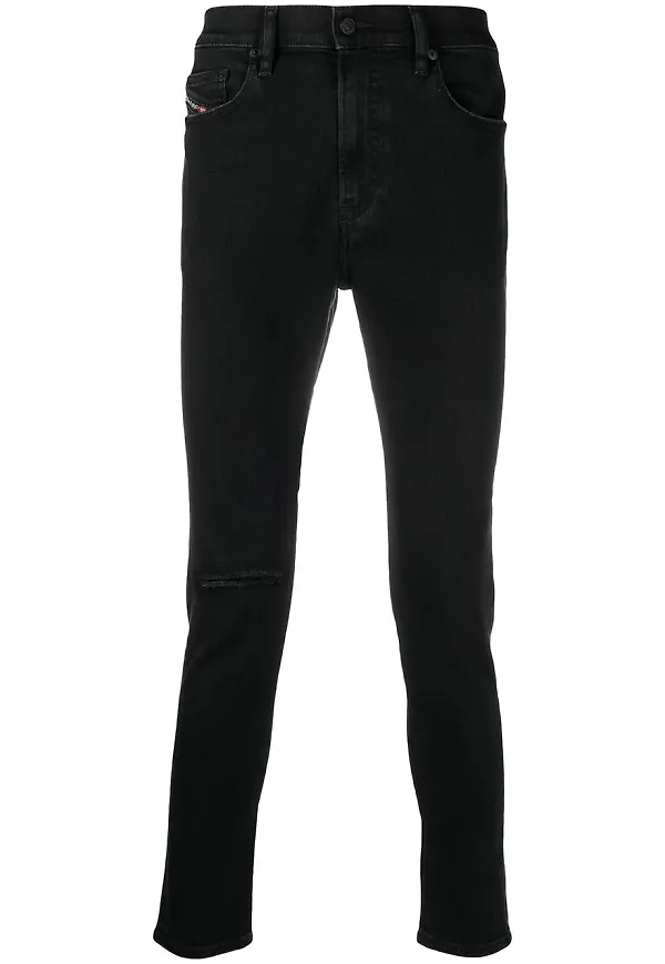 Diesel skinny-jeans med mörk tvätt - Svart