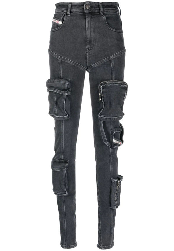 Diesel Slandy High skinny-jeans från 1984 - Grå