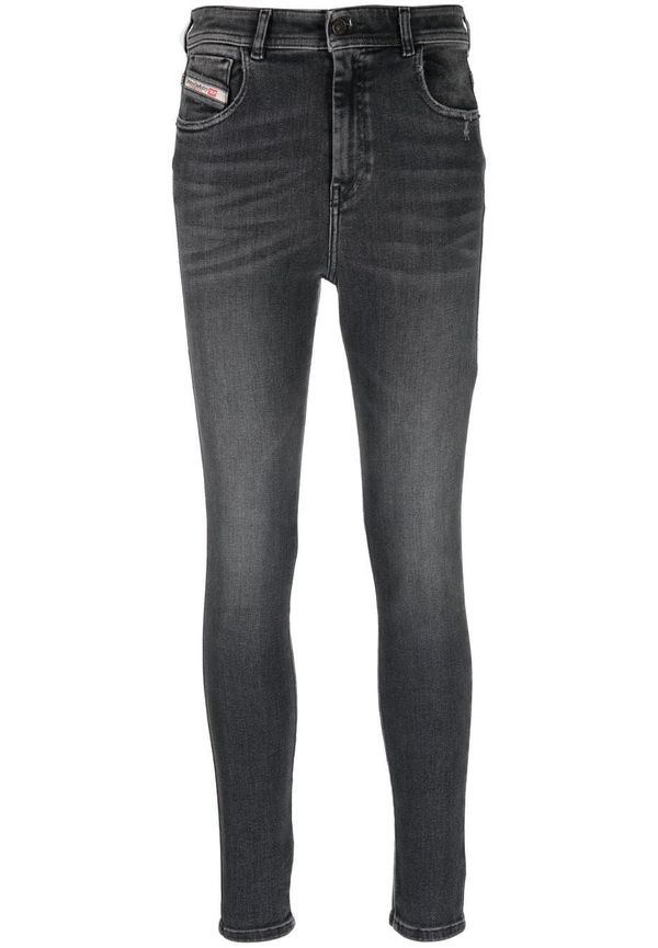 Diesel Slandy skinny-jeans med hög midja - Grå